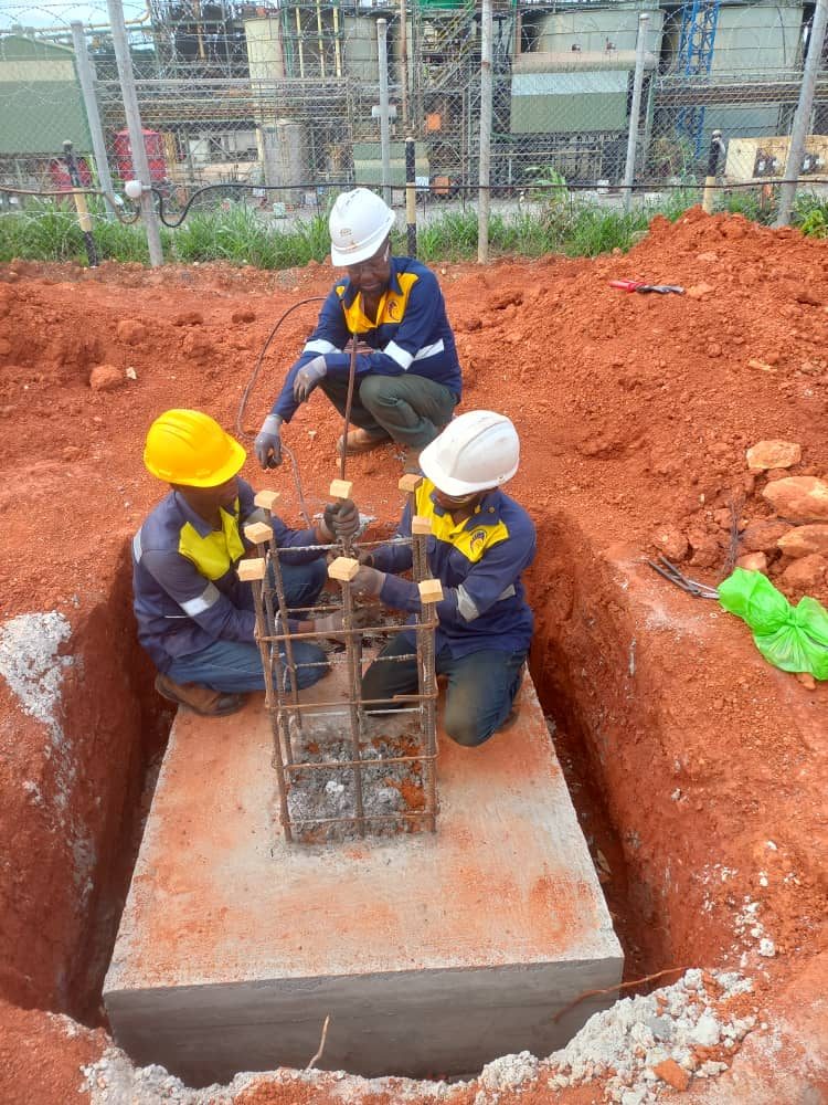 Cable drums staged on site for reticulation